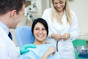 Dentist treating a patient