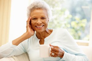 Elderly woman smiling