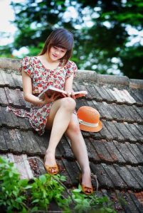 Girl reading a book